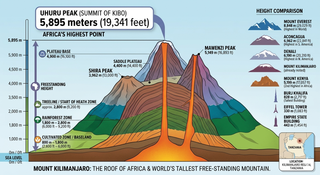 mount kilimanjaro height