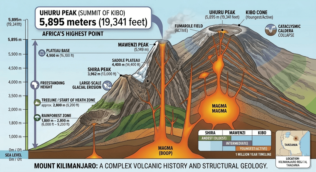mount kilimanjaro structure